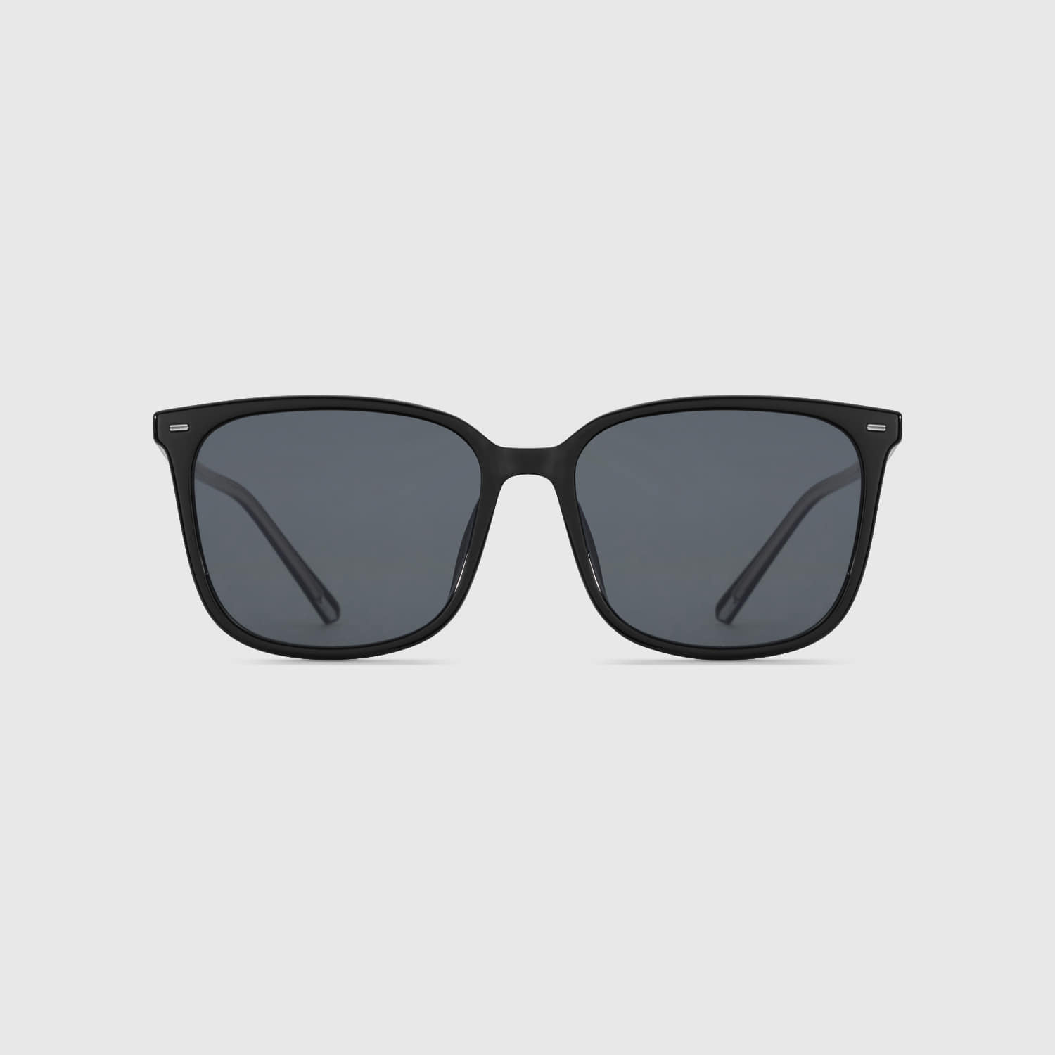 Blue Elephant DAWI statement sunglasses in black, oversized square acetate frame with dark grey lenses